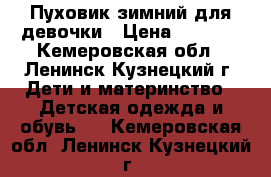 Пуховик зимний для девочки › Цена ­ 1 000 - Кемеровская обл., Ленинск-Кузнецкий г. Дети и материнство » Детская одежда и обувь   . Кемеровская обл.,Ленинск-Кузнецкий г.